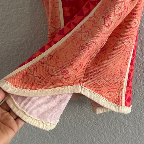 Free People Red and Cream Tank Top - Picture 3 of 6